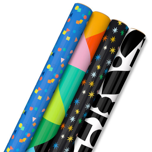 Jazzed Up Geometrics Wrapping Paper Collection, 
