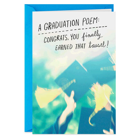 Kicked Some Assel Poem Funny Graduation Card, , large image number 1