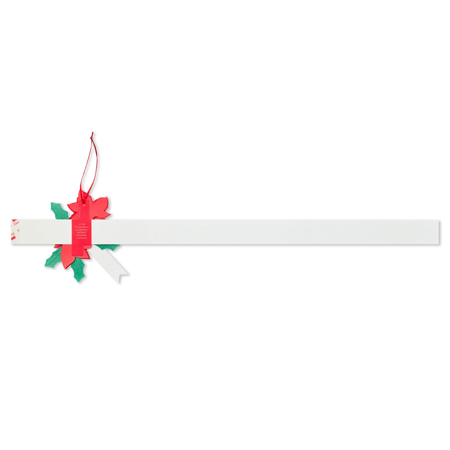 Poinsettia with Band and Tag Holiday Wrap Accessory back image number 7
