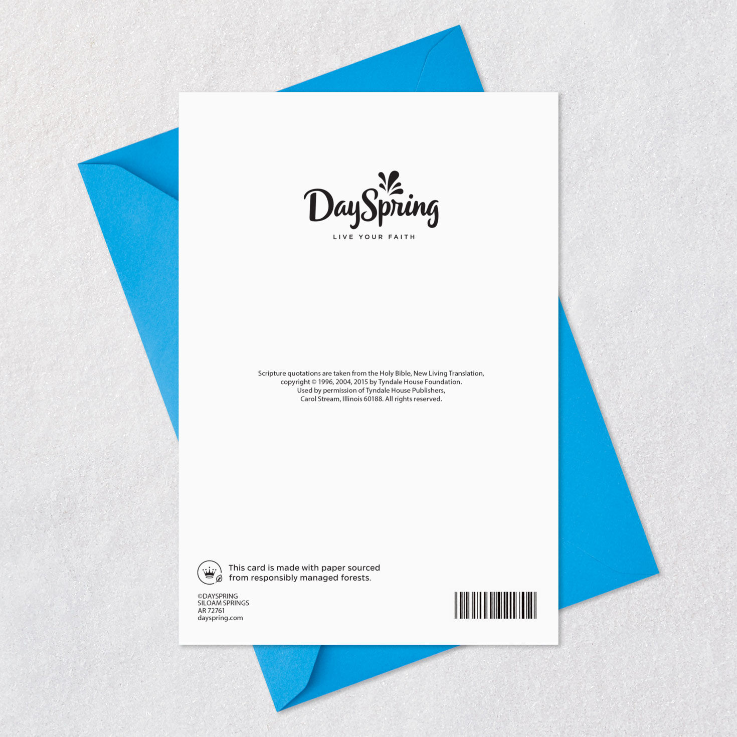 Patriotic Stars on Blue Religious Veterans Day Card Card Back with Envelope image number 8