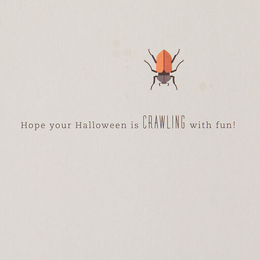 Creepy-Crawly Bugs Halloween Card With Puffy Stickers, 