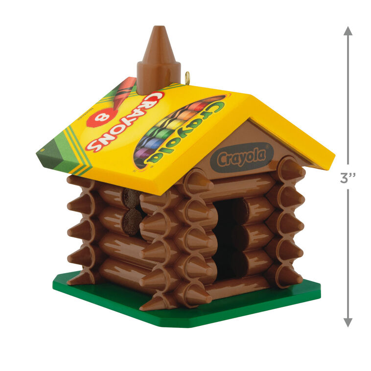Crayola Log Cabin Keepsake Ornament Measurement image number 3