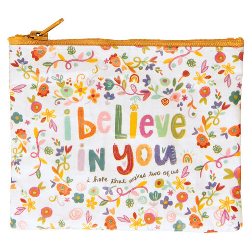Primitives by Kathy I Believe in You Zipper Pouch, 