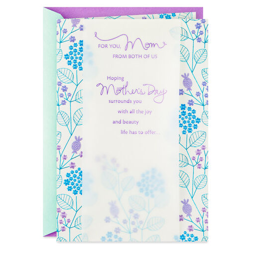 Joy and Beauty Mother's Day Card for Mom From Both of Us, 