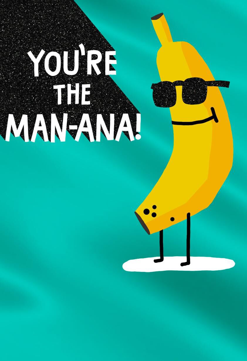 bananas love you bunches funny father's day card
