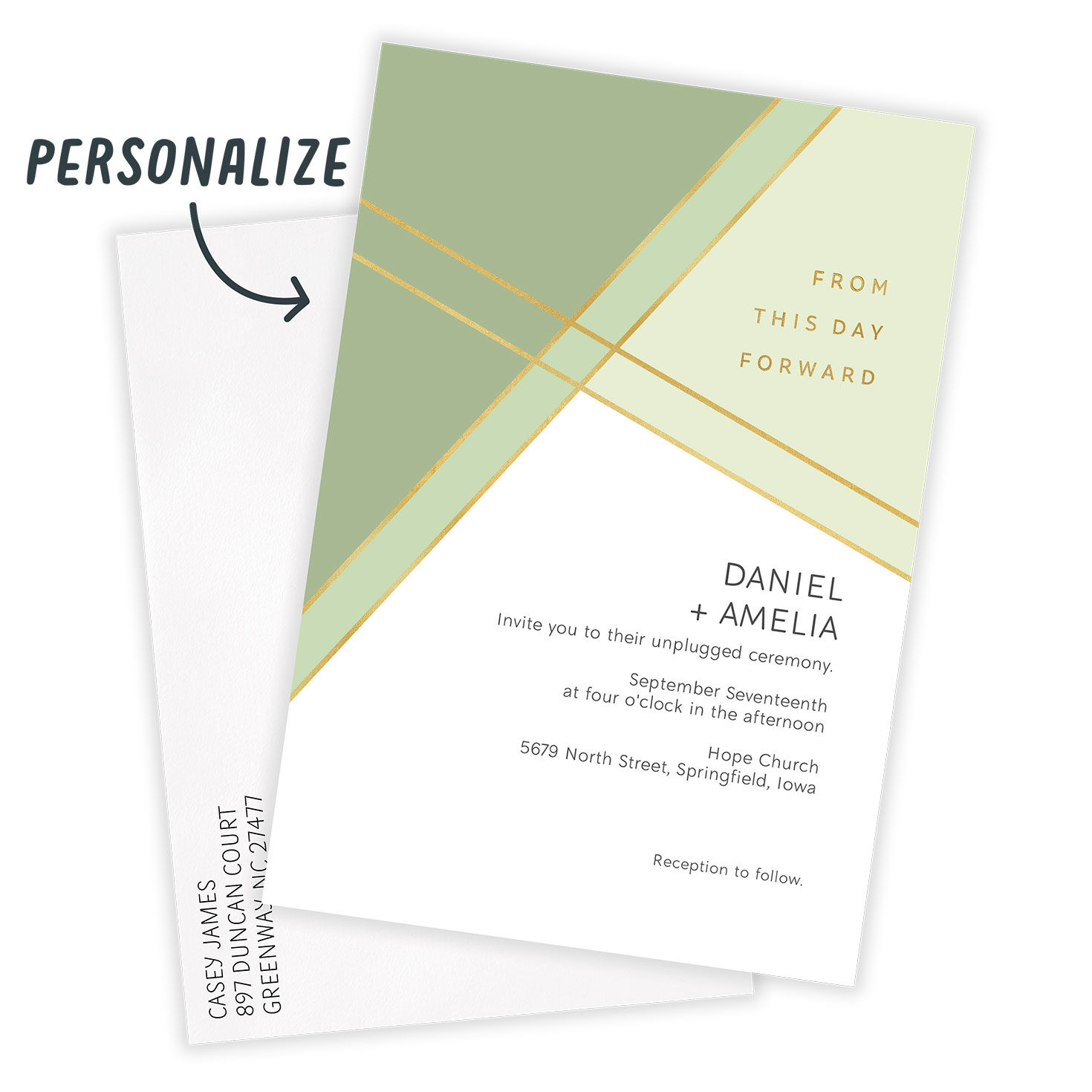 From This Day Forward Geometric Wedding Invitation, , large image number 2