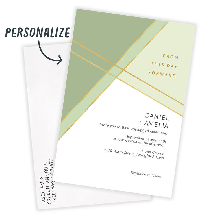 From This Day Forward Geometric Wedding Invitation, , large image number 2