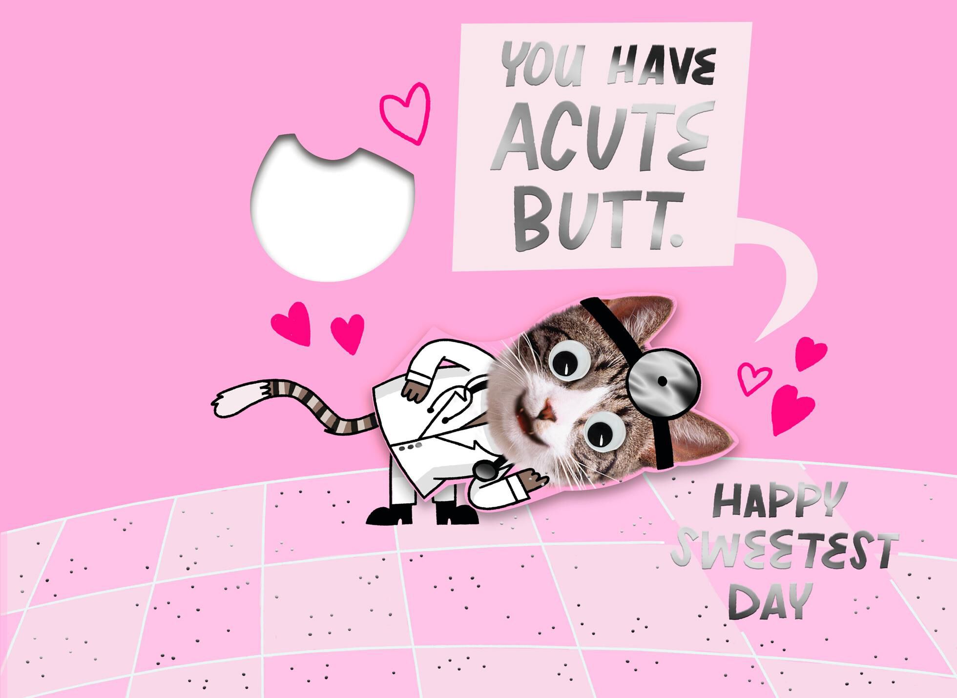 Acute Butt Pop Up Sweetest Day Card