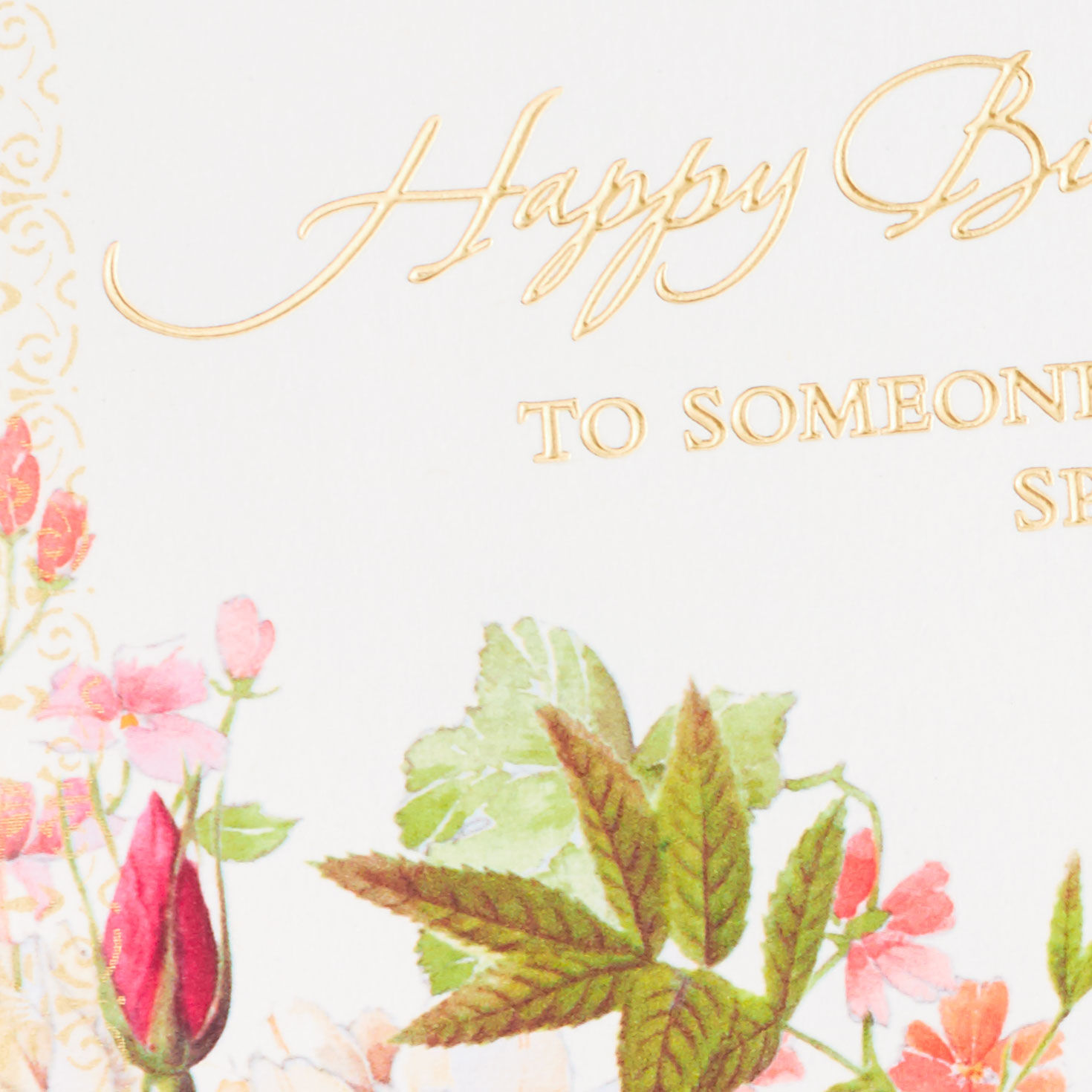 Vintage Flowers Birthday Card for Someone Special Card Front Detail image number 4