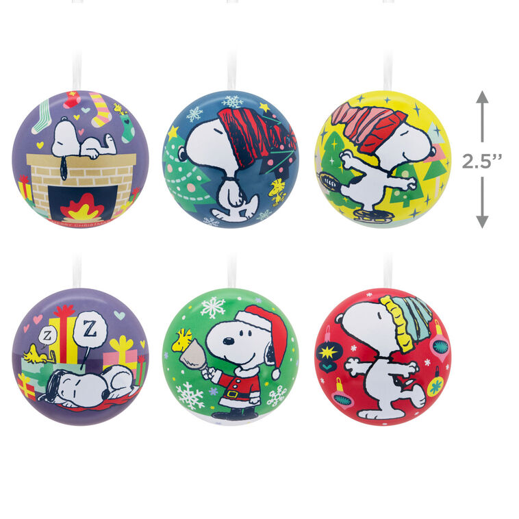 Peanuts® Tin Ball Hallmark Ornaments, Set of 12, , large image number 3