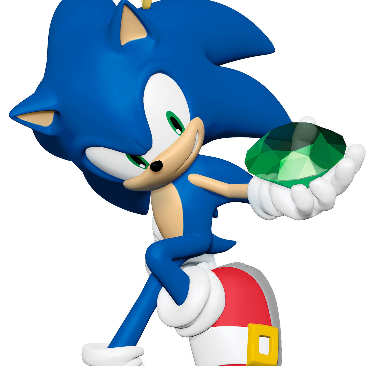 Sonic Holding Emerald Keepsake Ornament  image number 5