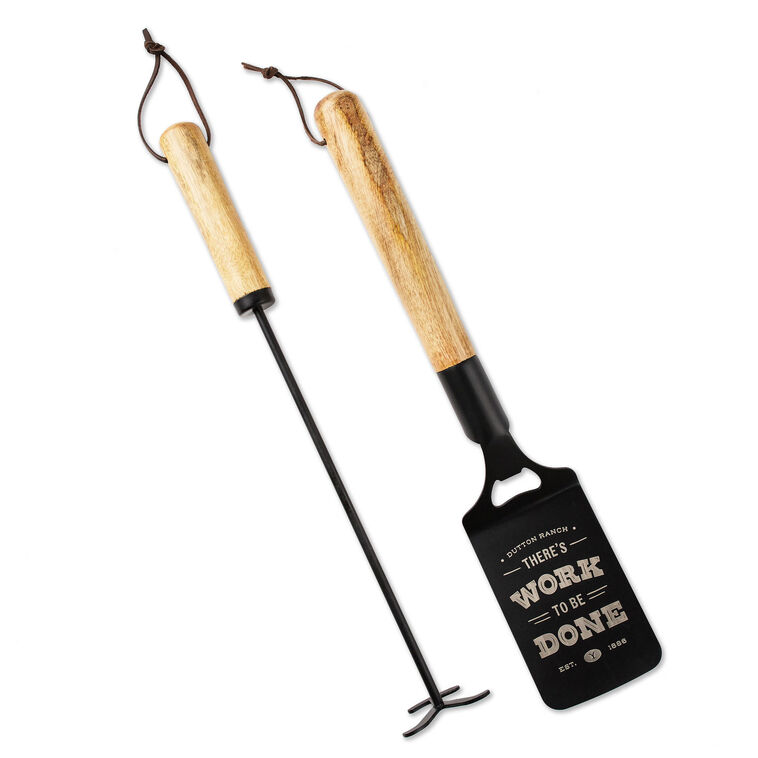 Yellowstone Work to Be Done Spatula and Branding Iron Grill Set