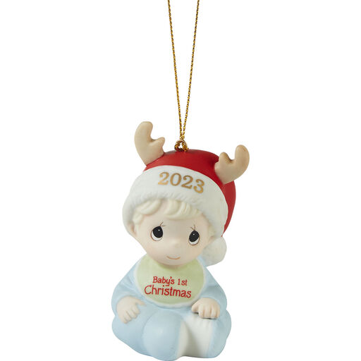 Precious Moments Baby's First Christmas Boy 2023 Ornament, 3", 