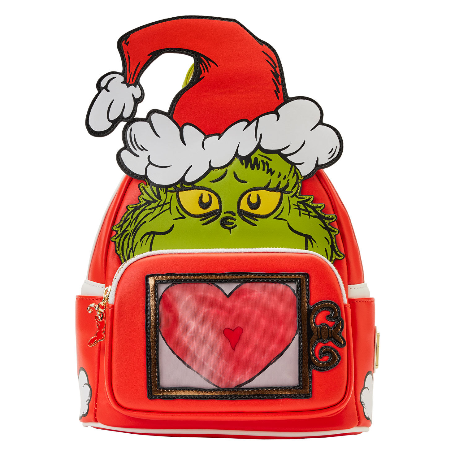 Loungefly The Grinch Lenticular Heart Mini Backpack
