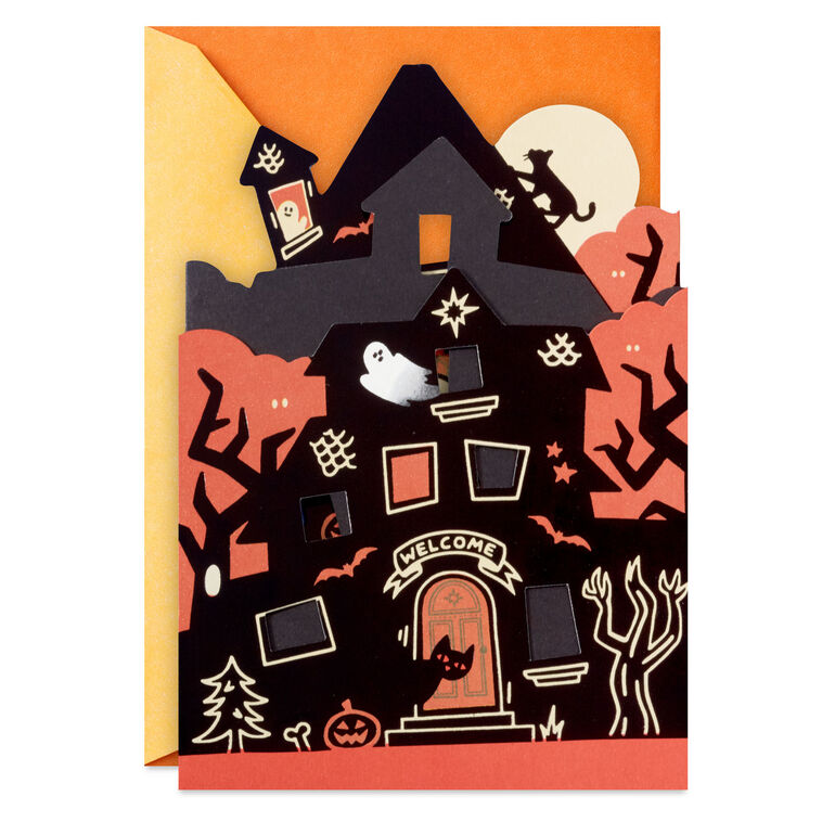 Haunted House Halloween Card, , large image number 2