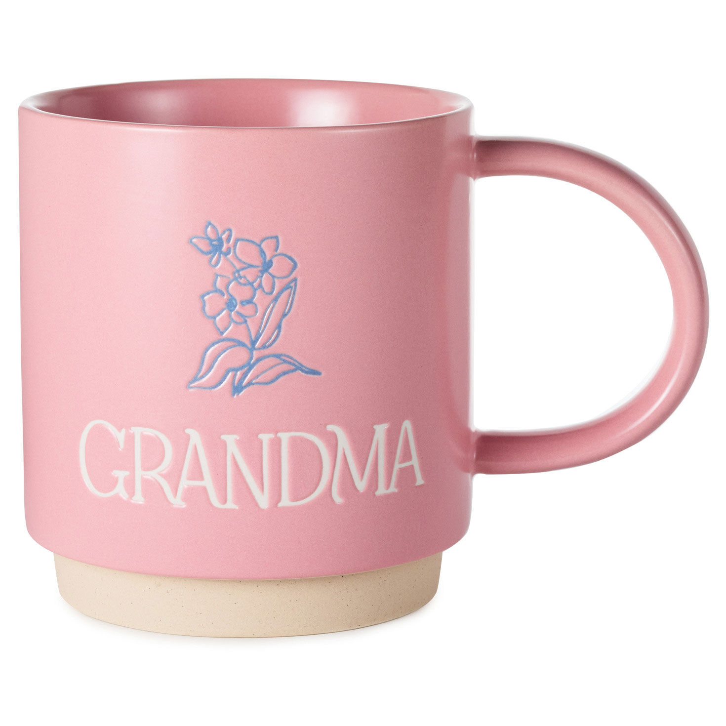 Grandma Pink Mug With Flower, 16 oz.