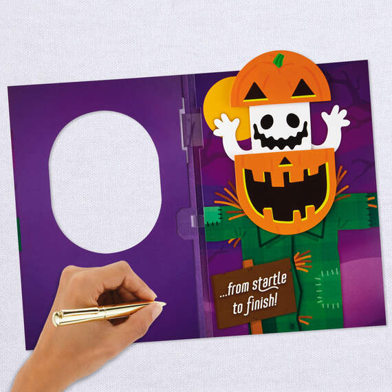 Pumpkin Ghost Funny Pop-Up Halloween Card With Sound, , large image number 6