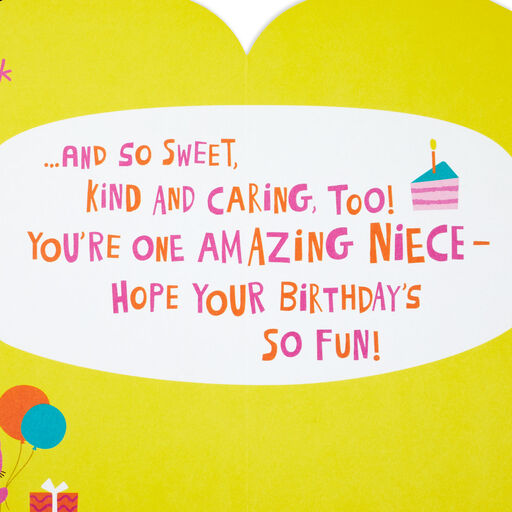 Niece, You're So Cute and Sweet Birthday Card, 
