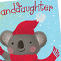 Bundled Koala Christmas Card for Granddaughter Card Front Detail image number 4