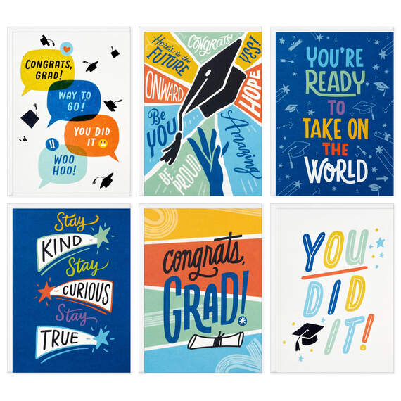 Colorful Quotes Graduation Note Cards Assortment, Pack of 36 - Note ...