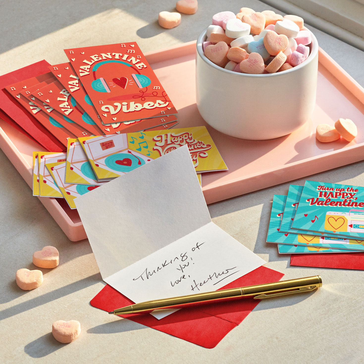 Mini Music Trends Assorted Blank Valentine's Day Note Cards, Pack of 18, , large image number 8