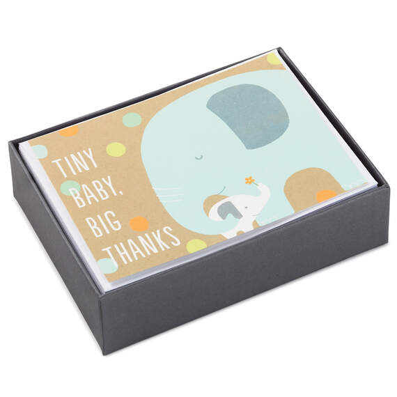 Mom and Baby Elephant Blank Thank-You Notes, Box of 20, , large image number 1