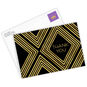 Black Gold Diamonds Personalized Thank You Card Card Front with Envelope image number 2
