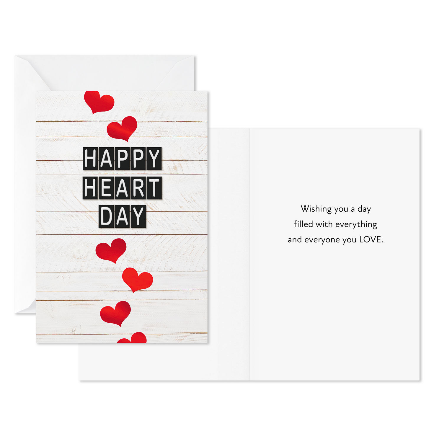 Letter Board Heart Day Valentine's Day Cards Pack Open card with sentiment image number 2