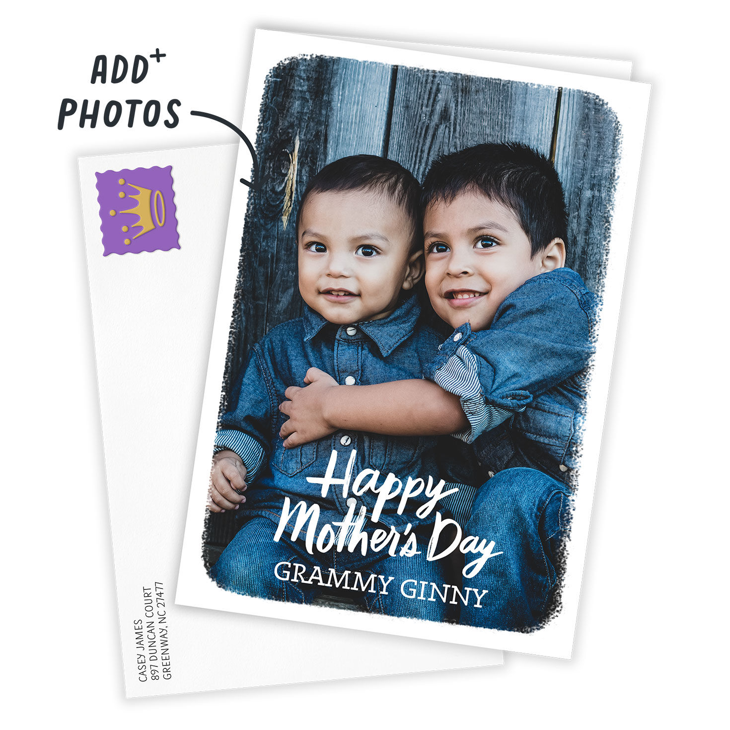 Personalized White Frame Mother's Day Photo Card  image number 2
