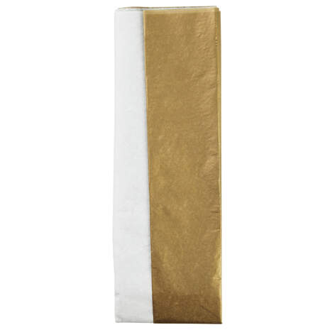 White and Gold 2-Pack Tissue Paper, 6 sheets, , large