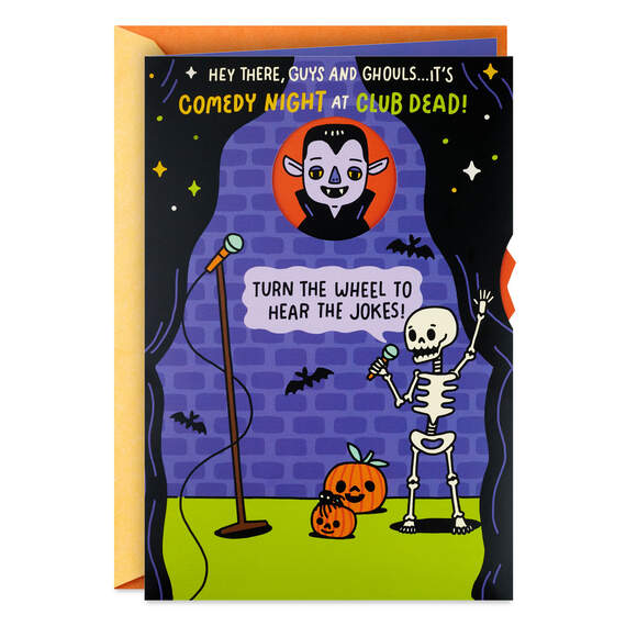 Comedy Club Jokes Funny Halloween Card With Sound, , large image number 1