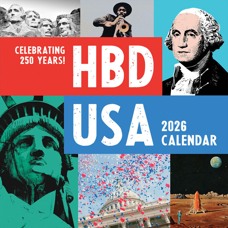 Time Factory Celebrating 250 Years HBD USA 2026 Wall Calendar