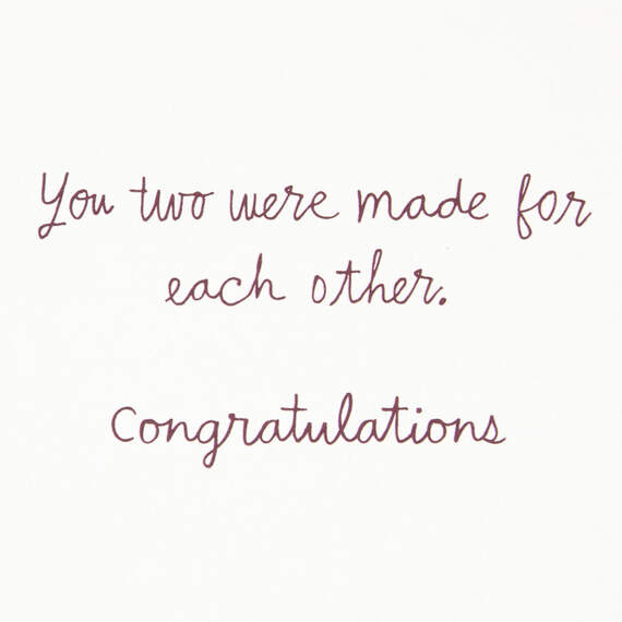 You Two Were Made for Each Other Wedding Card, , large image number 2