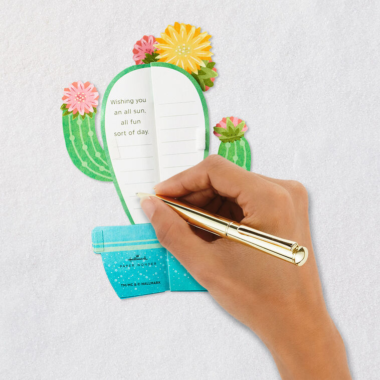 All Sun, All Fun Flowering Cactus Honeycomb 3D Pop-Up Card, , large image number 9