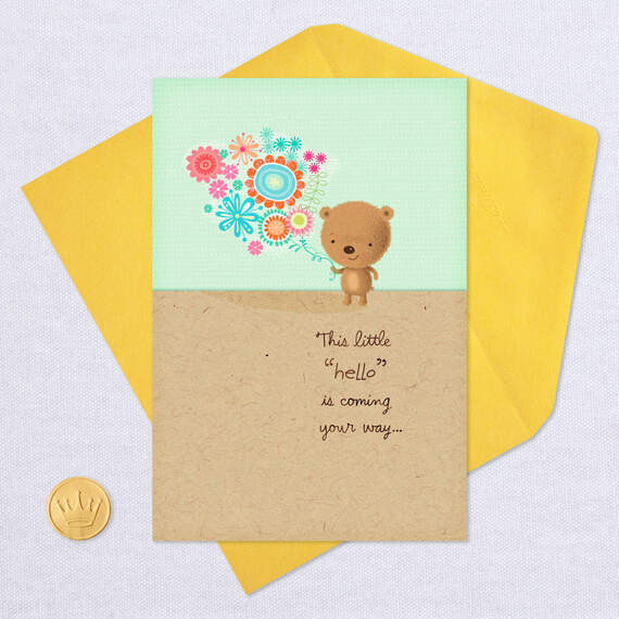 Bear With Flower Bouquet Grandparents Day Card, , large image number 5