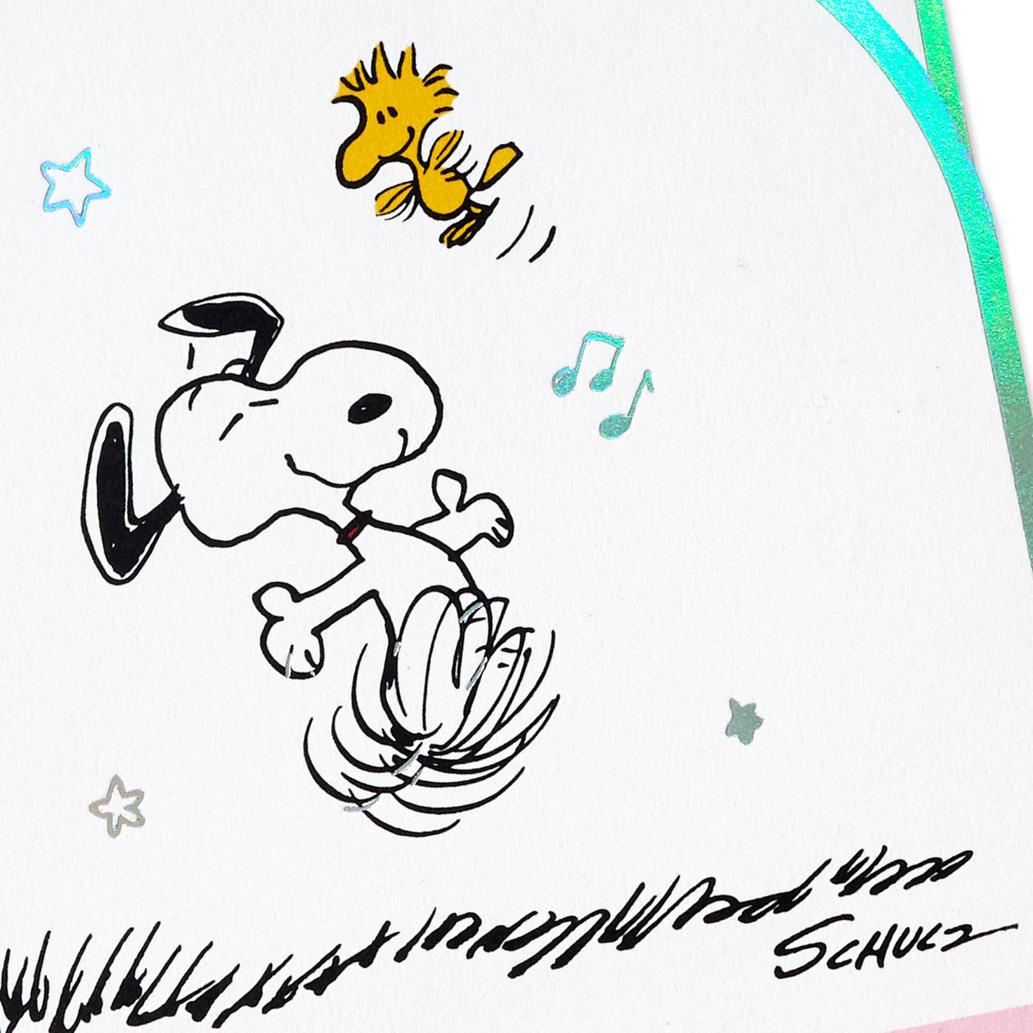 Peanuts Gang Happy Dance Pop-Up Card Card Front with Envelope and Gold Seal image number 6