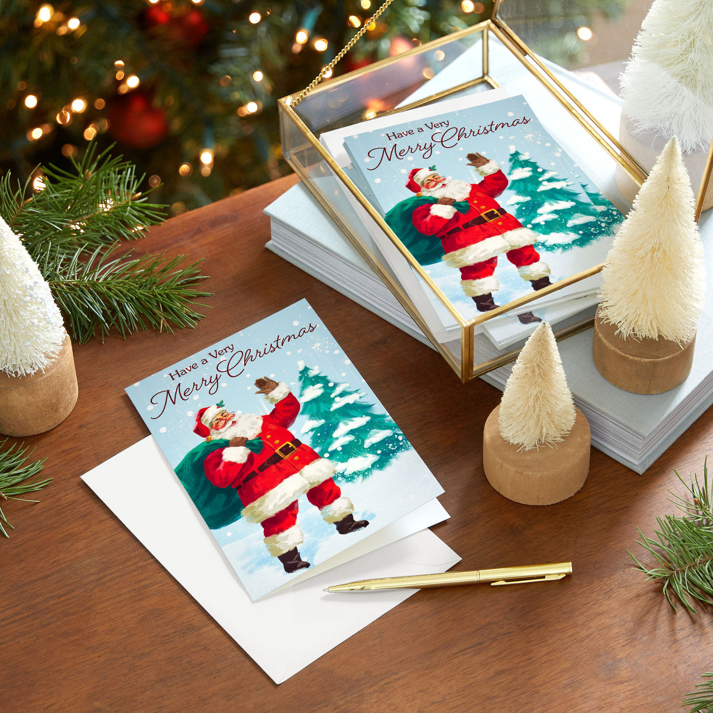 Jolly Santa Claus Boxed Christmas Cards, Pack of 40 for only USD 15.49 | Hallmark