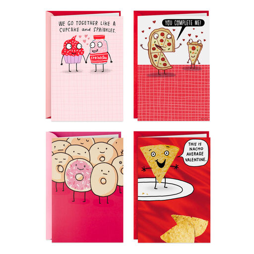Shoebox Food Puns Funny Valentine's Day Cards Assortment, 