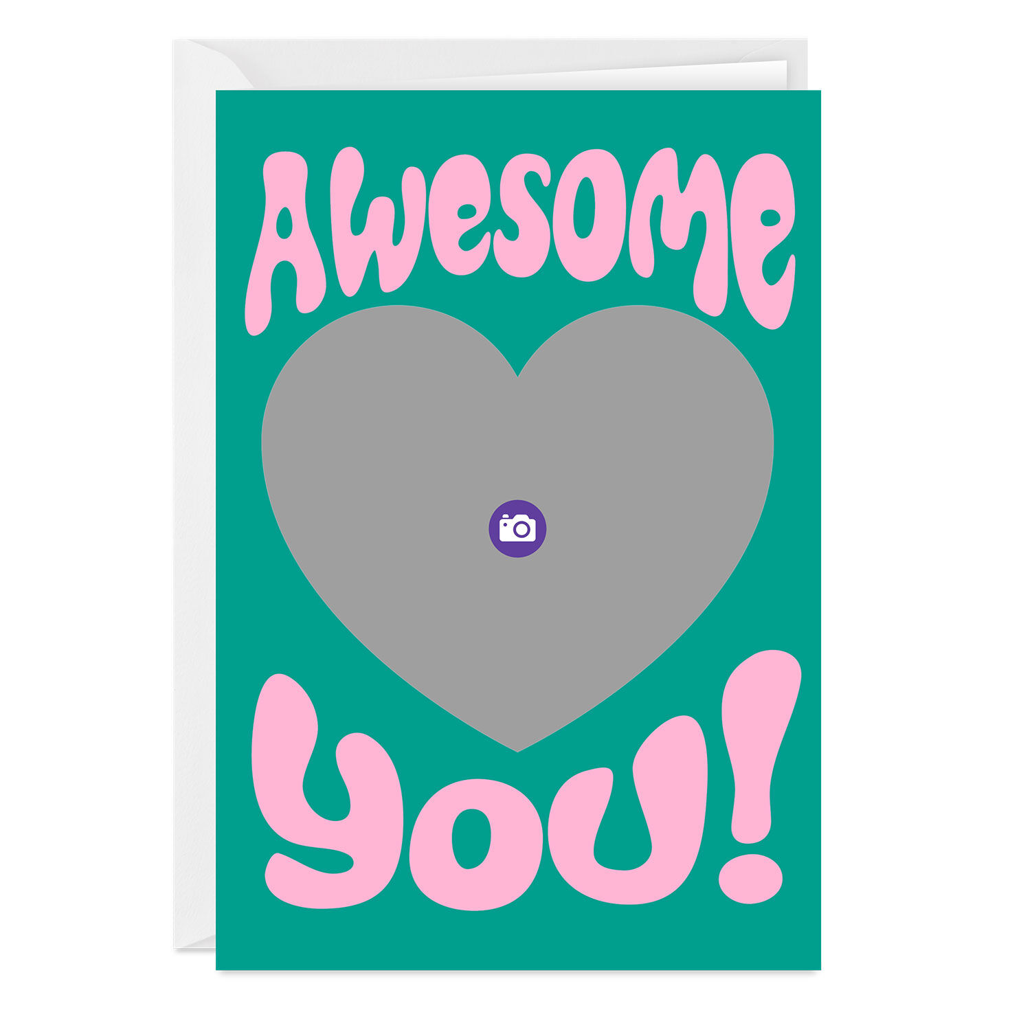 Awesome You Heart Personalized Birthday Card Card Front indicating personalization image number 3