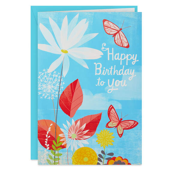 16" Joyful Butterflies Pop-Up Jumbo Birthday Card