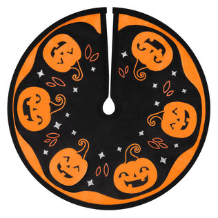Mini Halloween Time Fabric Tree Skirt, 12"