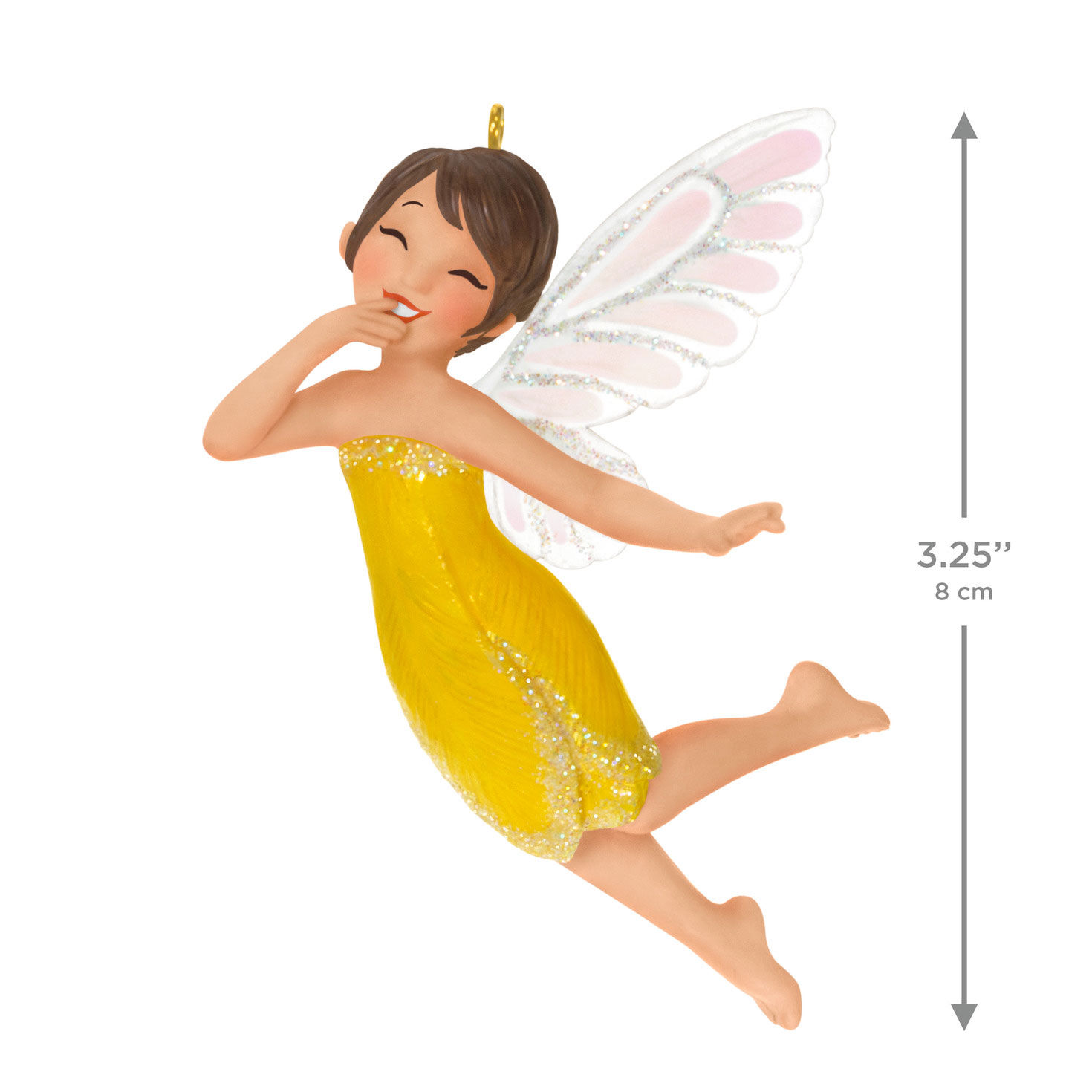 Yellow Dress Fairy Keepsake Ornament measurement image number 3