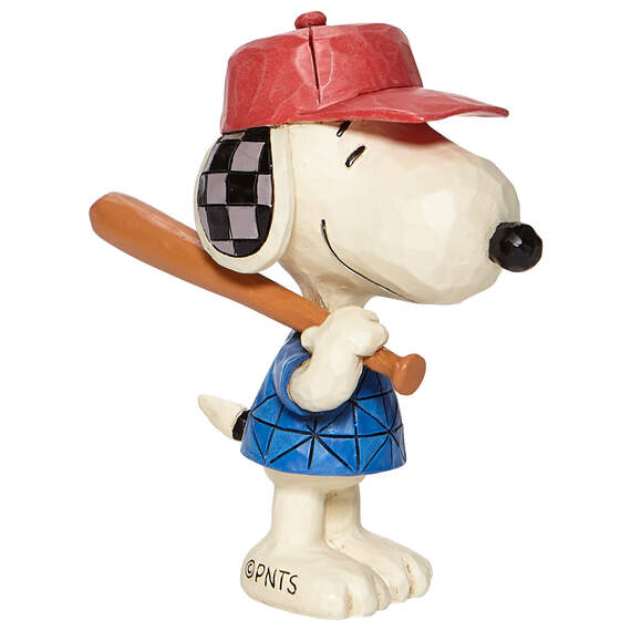 Jim Shore Peanuts Baseball Snoopy Mini Figurine, 3.25"
