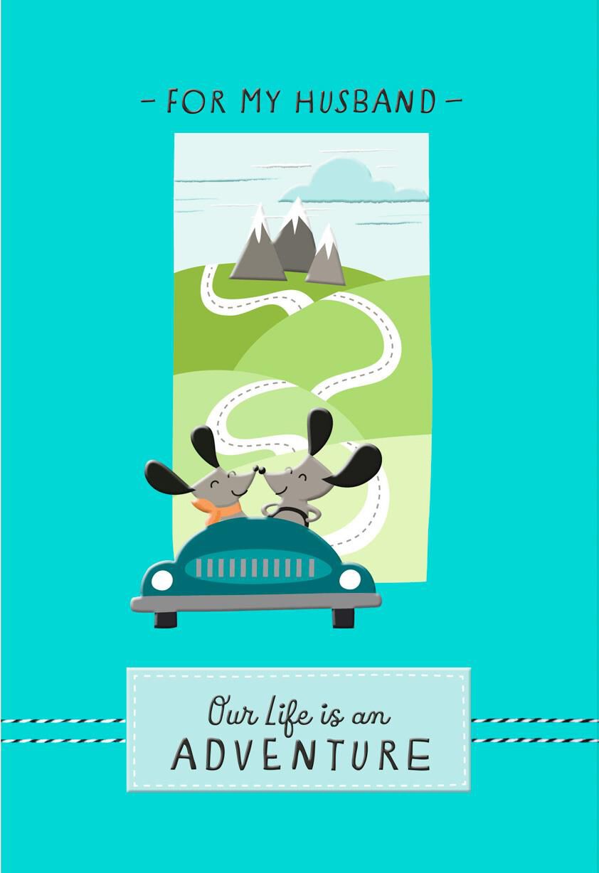 On the Road Trip of Life Anniversary Card for Husband