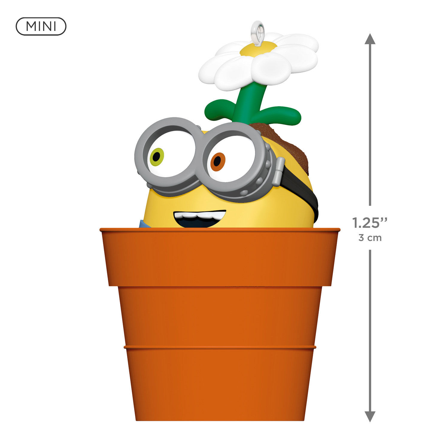 Bob Minion in Flower Pot Keepsake Ornament measurement image number 3