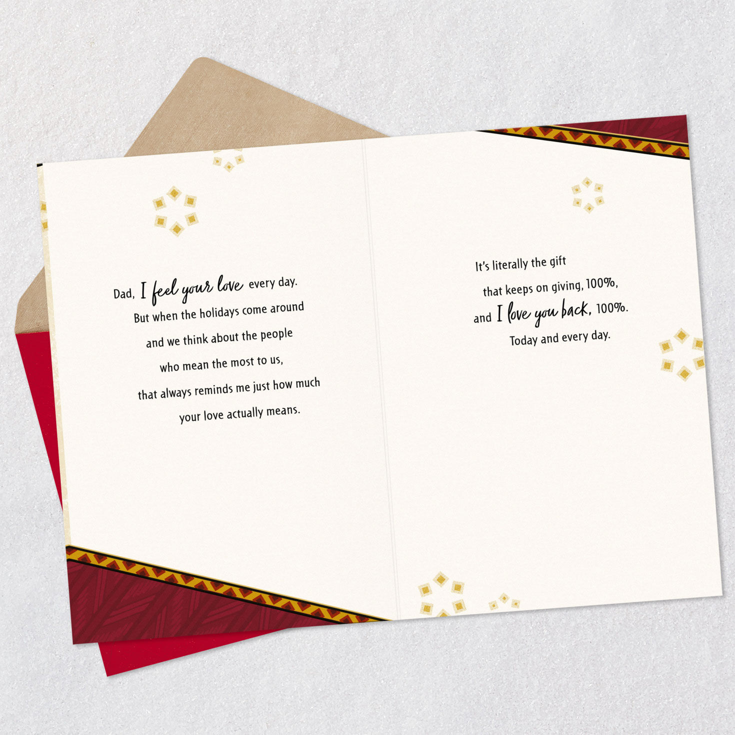 Bold Green and Red Block Letters Christmas Card Open card with envelope image number 4