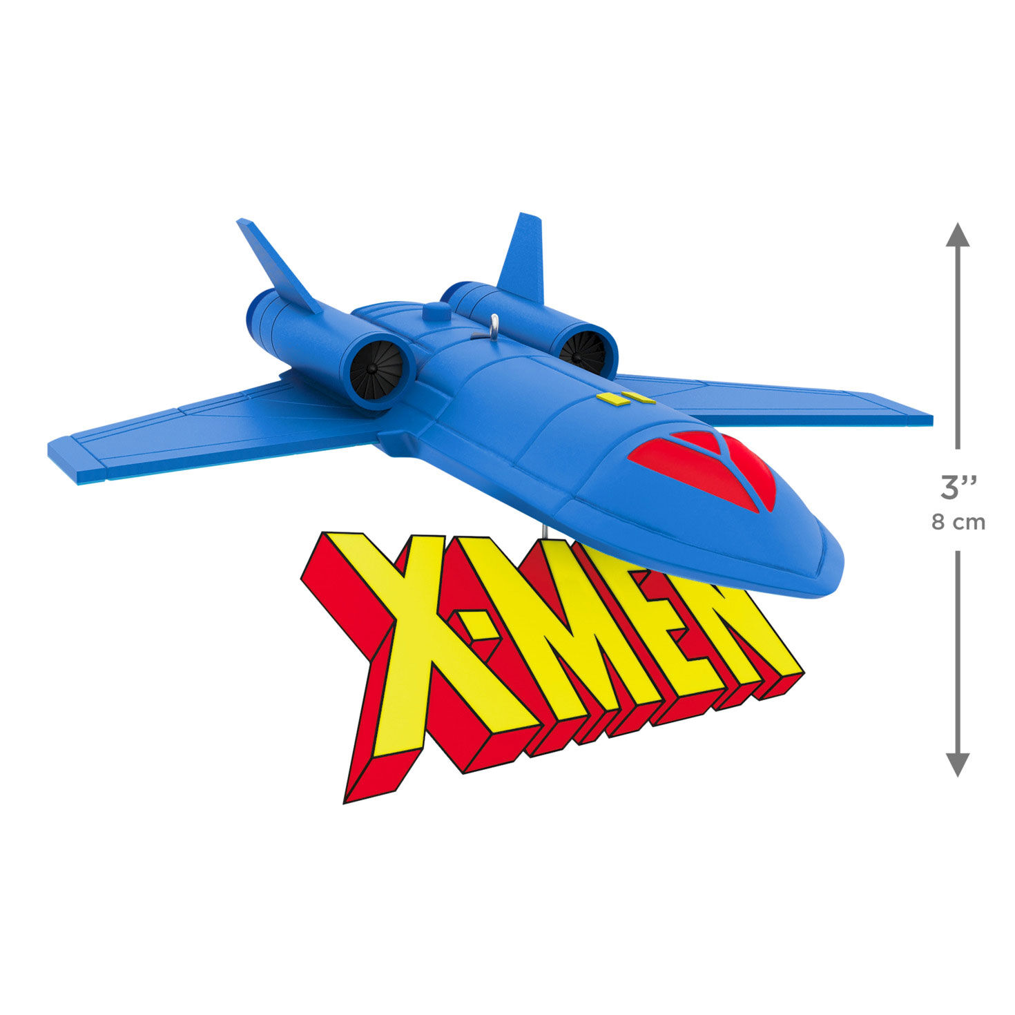 X-Men &rsquo;97 Blue Spaceship Keepsake Ornament measurement image number 3