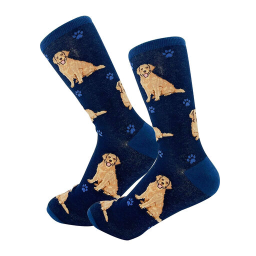 E&S Pets Golden Retriever Novelty Crew Socks, 