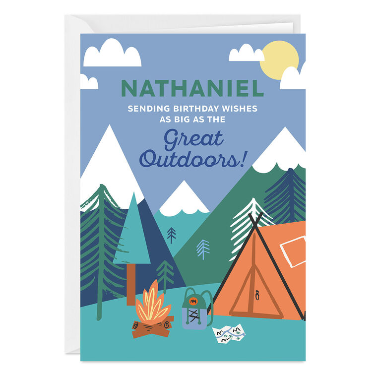 Great Outdoors Custom Birthday Card