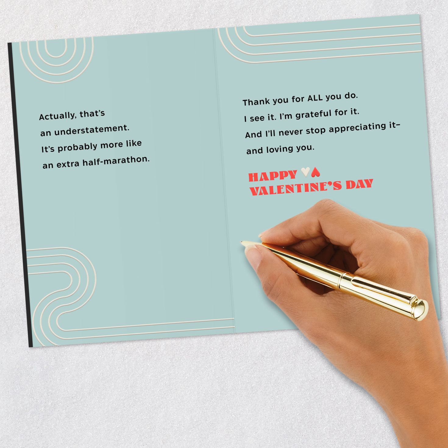 Your Love Goes the Extra Mile Valentine's Day Card for Husband, , large image number 7